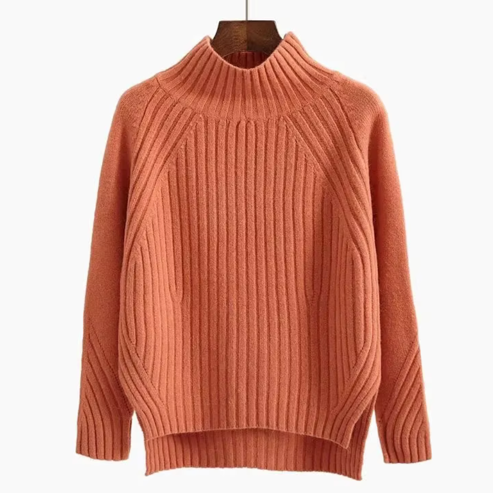 Charlotte - Elegante Turtleneck Sweater met Zijslit