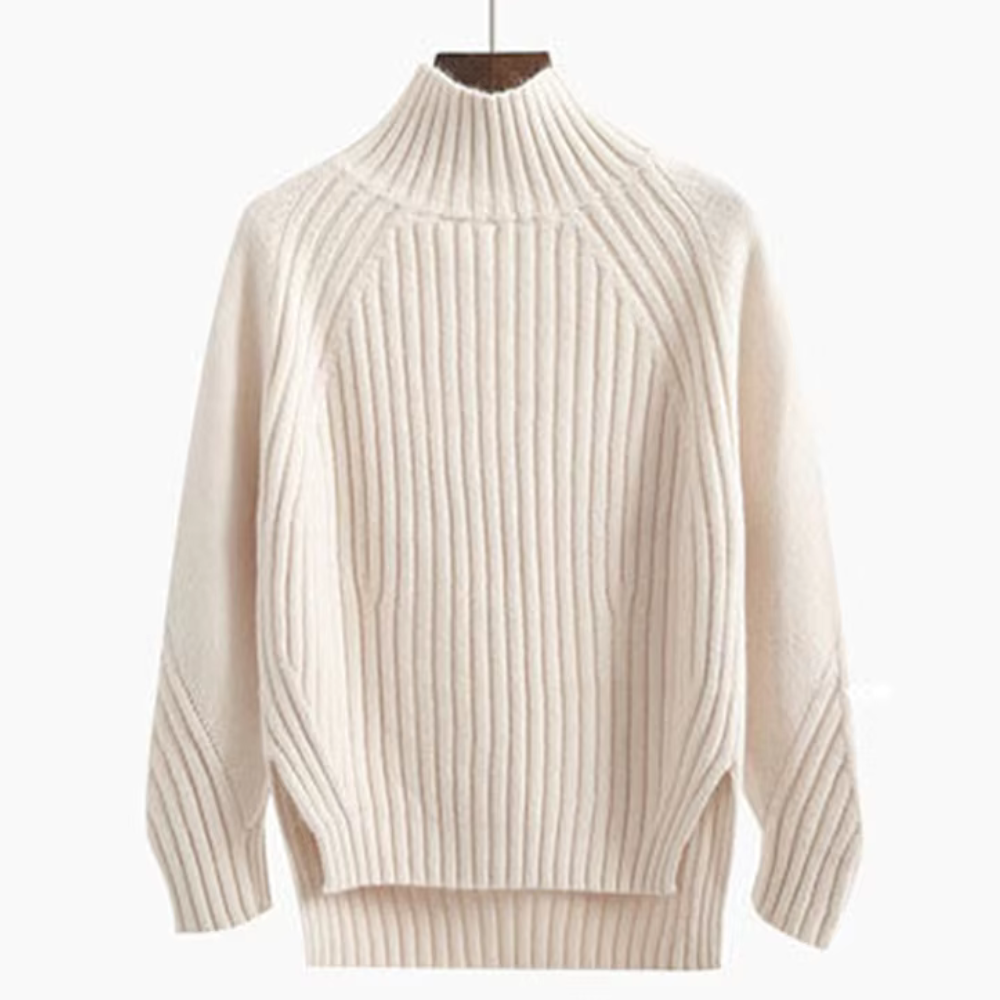 Charlotte - Elegante Turtleneck Sweater met Zijslit
