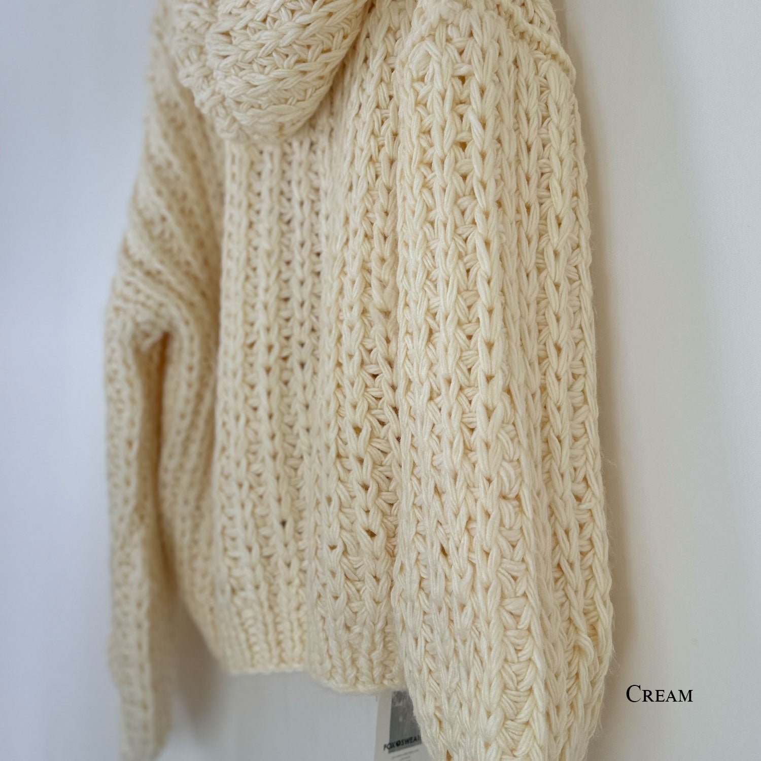 Amara Handgebreide Chunky Hooded Cardigan
