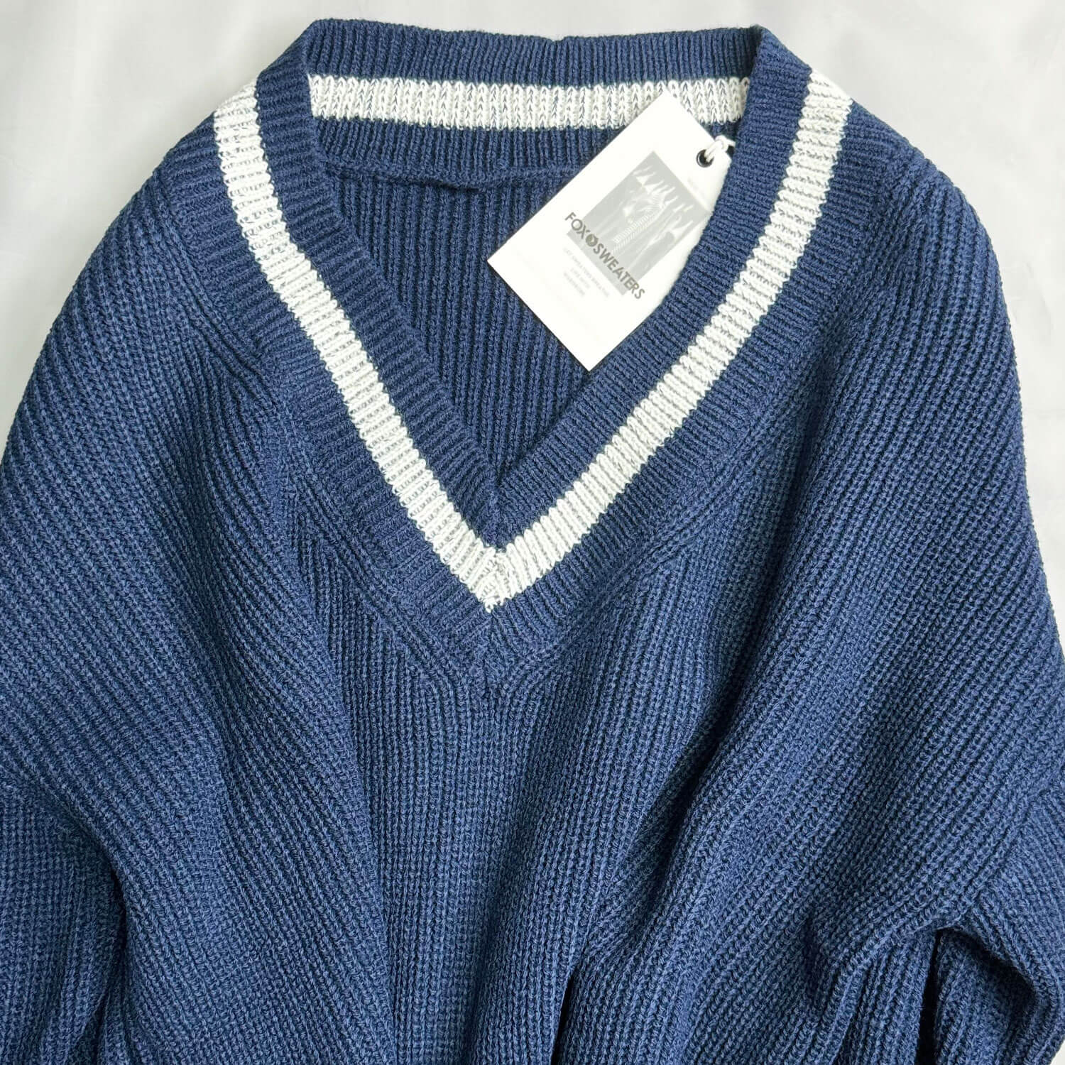 Claire College Preppy V-Neck Oversized Sweater