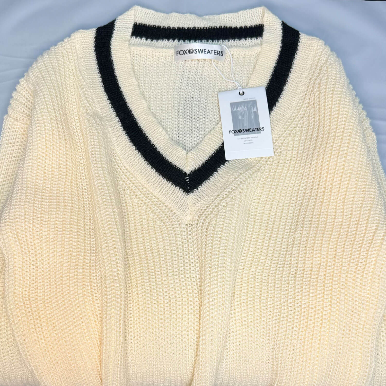 Claire College Preppy V-Neck Oversized Sweater