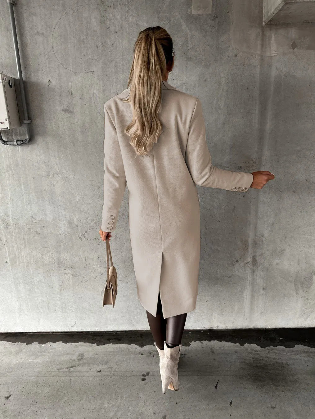 Amelia - Luxe Lange Damesmantel