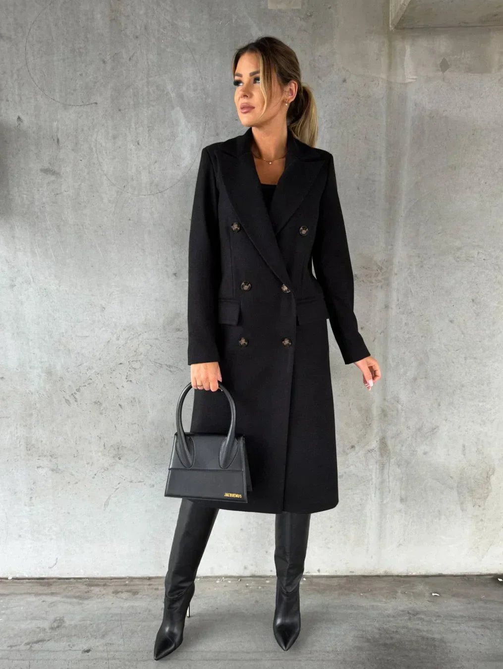 Amelia - Luxe Lange Damesmantel