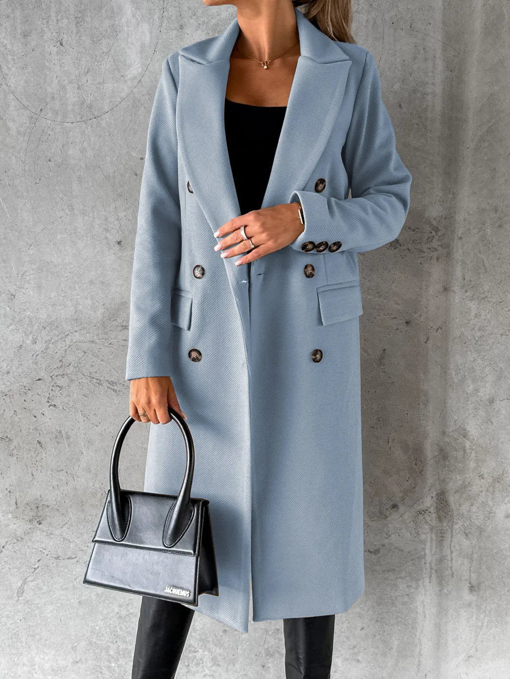 Amelia - Luxe Lange Damesmantel
