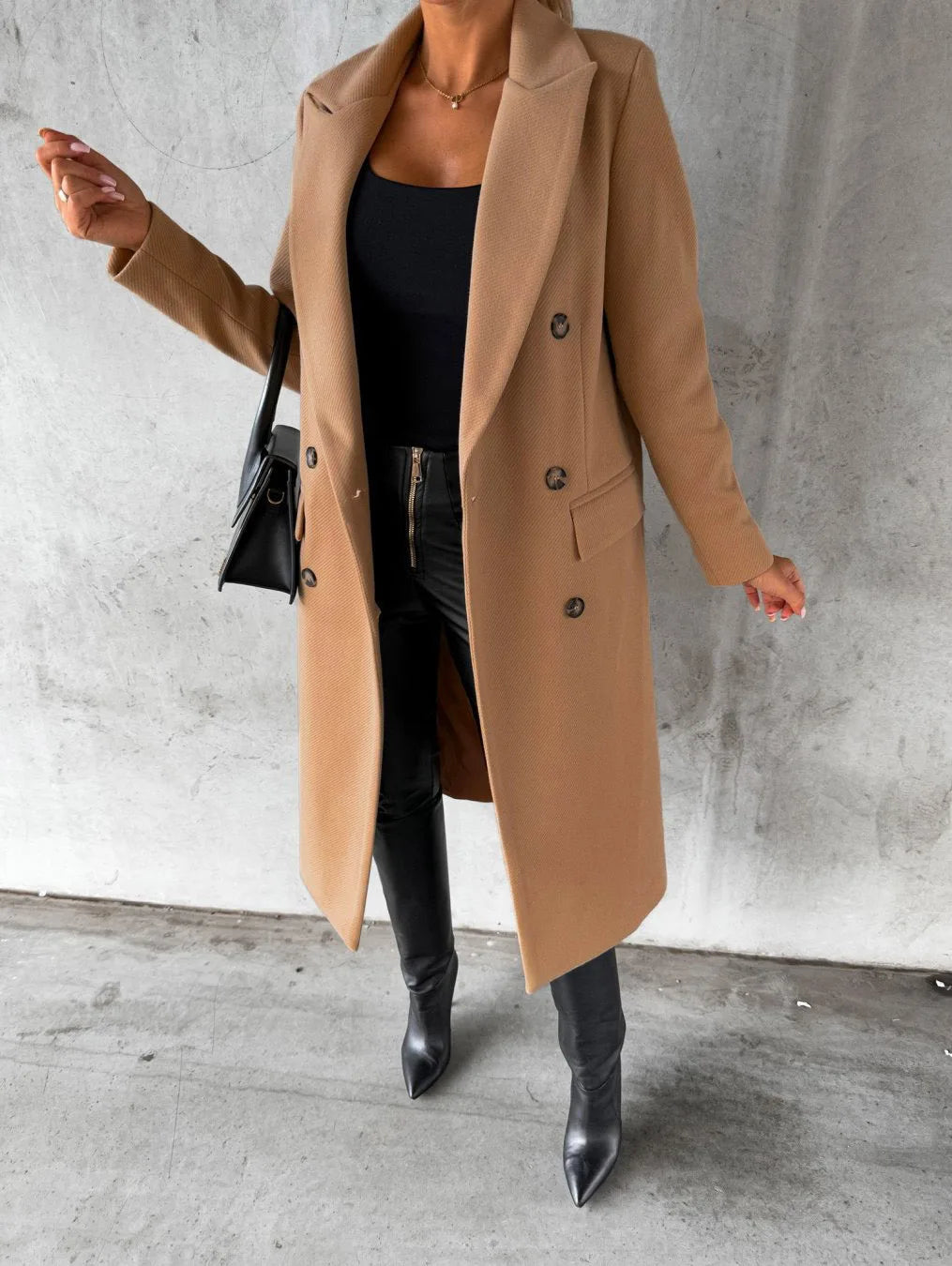 Amelia - Luxe Lange Damesmantel
