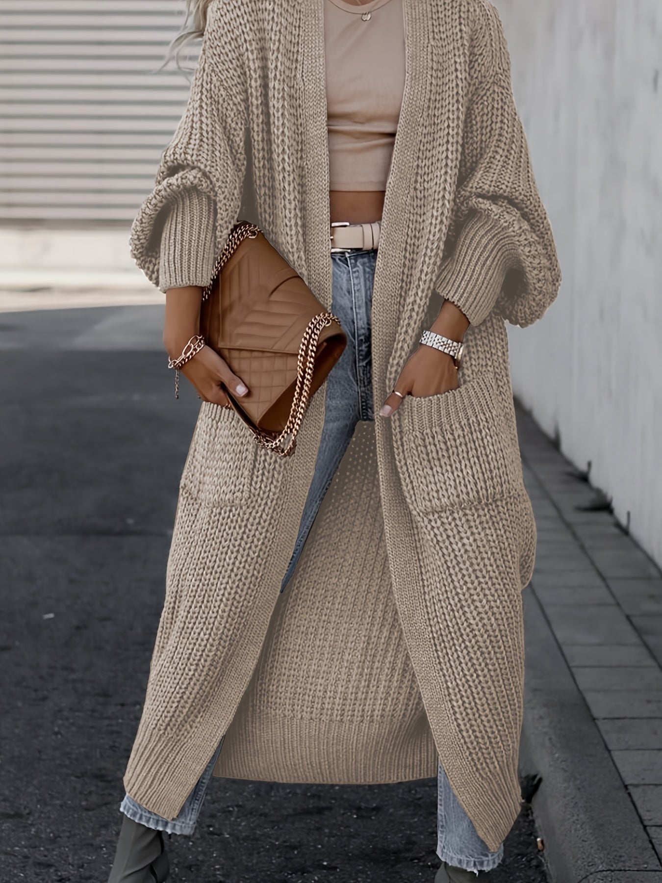Anna - Casual Knitwear Cardigan met Praktische Zakken