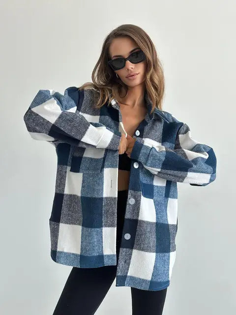 Elisay Luxe Ladies Karo-Jacket - Stylish and Comfortable for Autumn