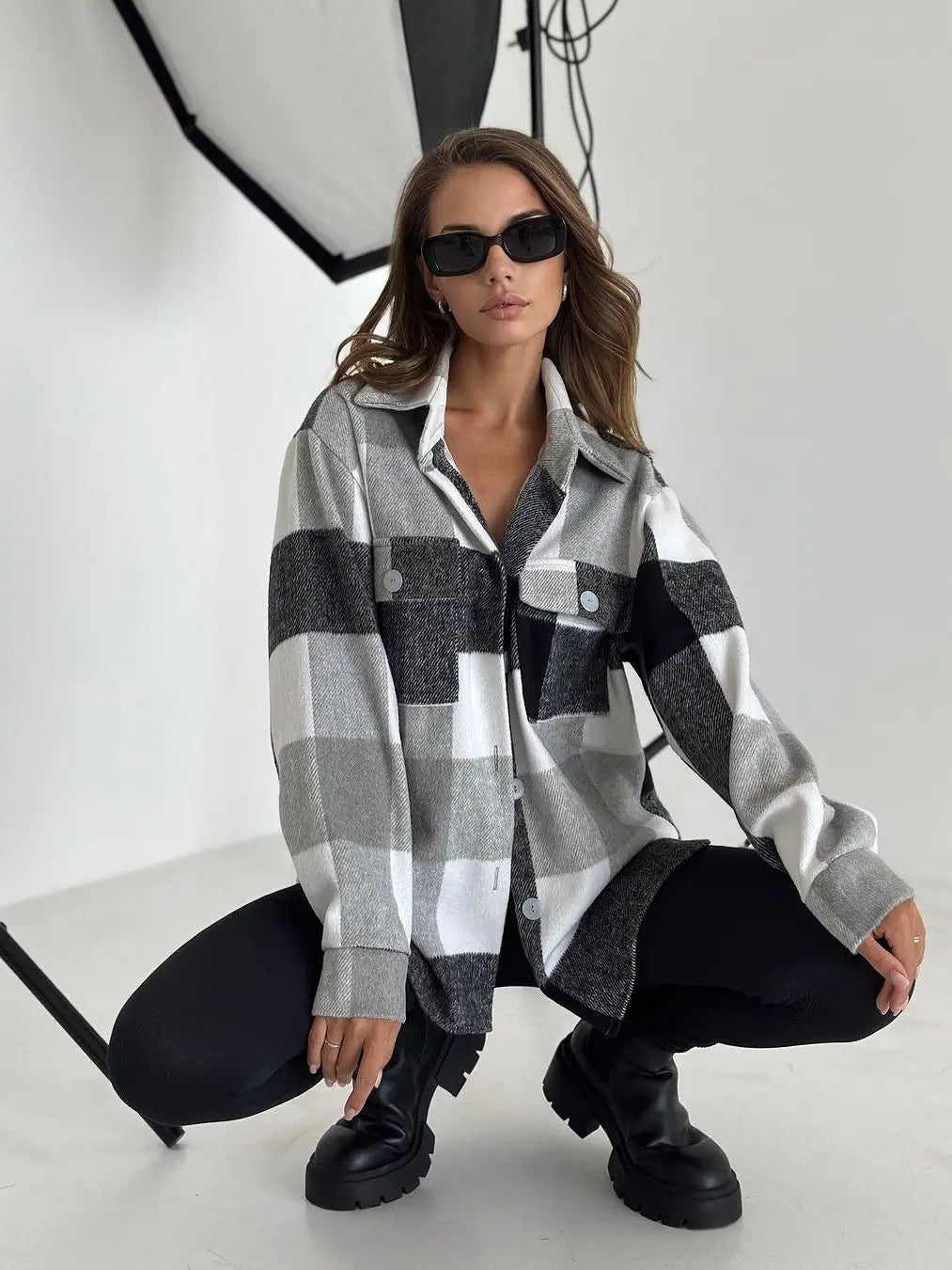 Elisay Luxe Ladies Karo-Jacket - Stylish and Comfortable for Autumn