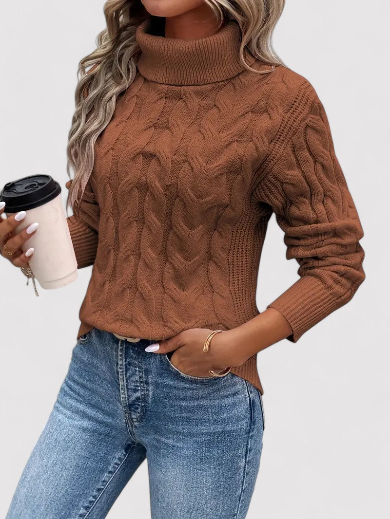 Claire Luxe Cable Knit Turtleneck