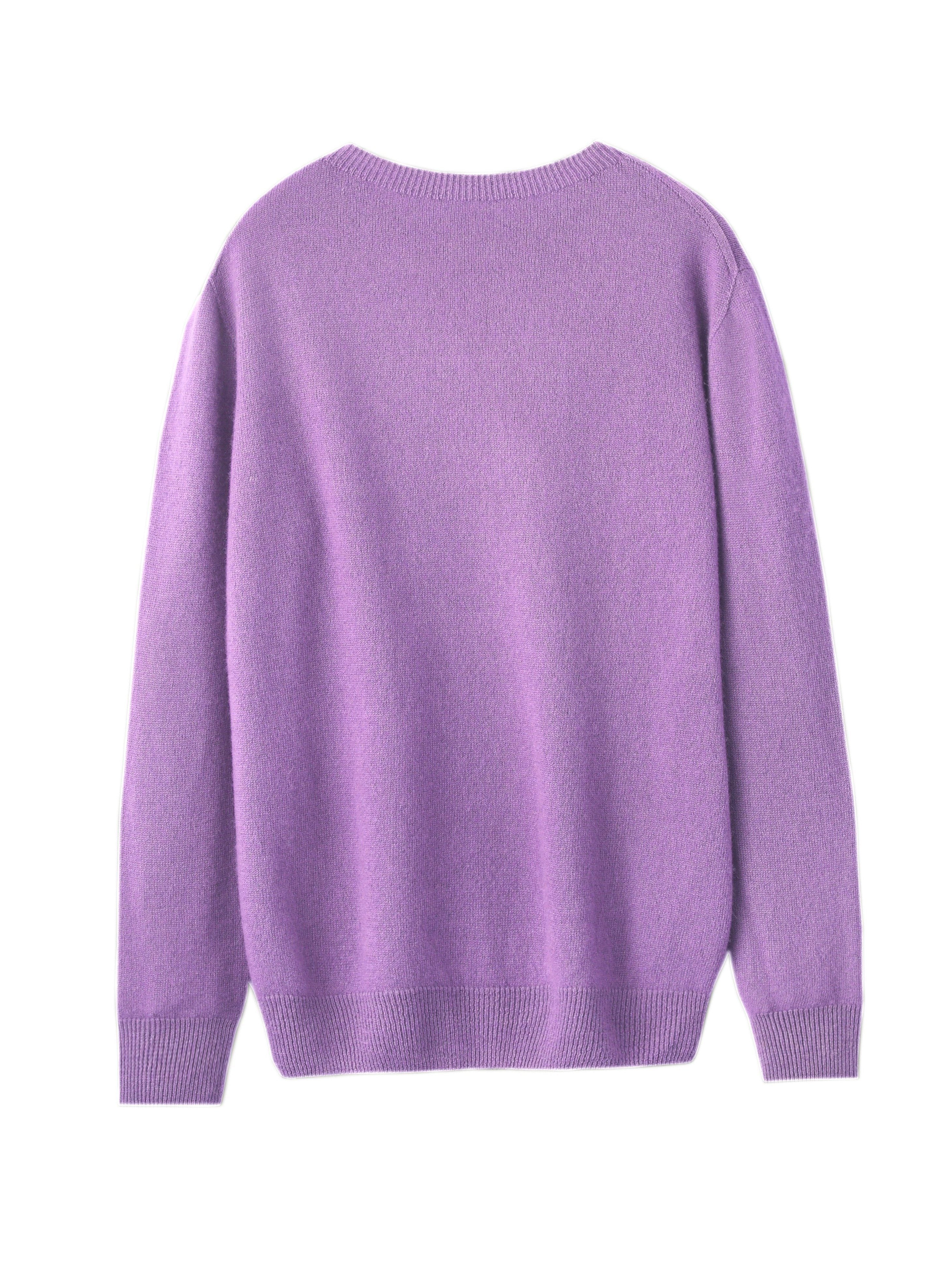 Noa - Wool Shearling Pullover - Elegant & Comfortabel - Met Crew Neck