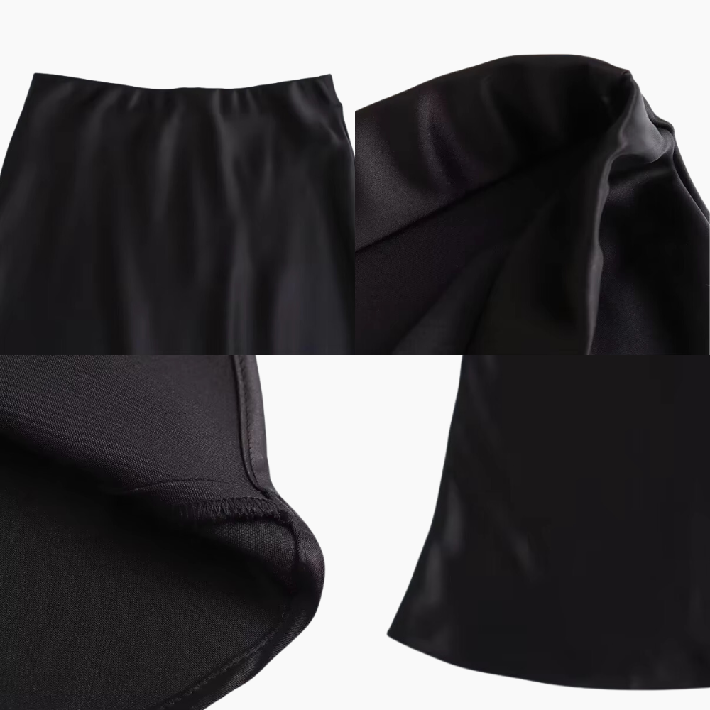 Estelle - Elegant Satin Midi Skirt