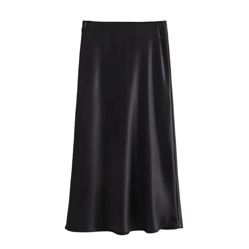 Estelle - Elegant Satin Midi Skirt