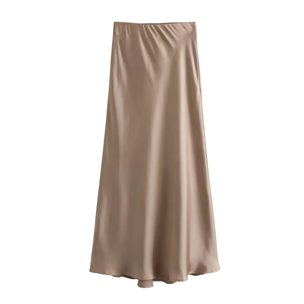 Estelle - Elegant Satin Midi Skirt