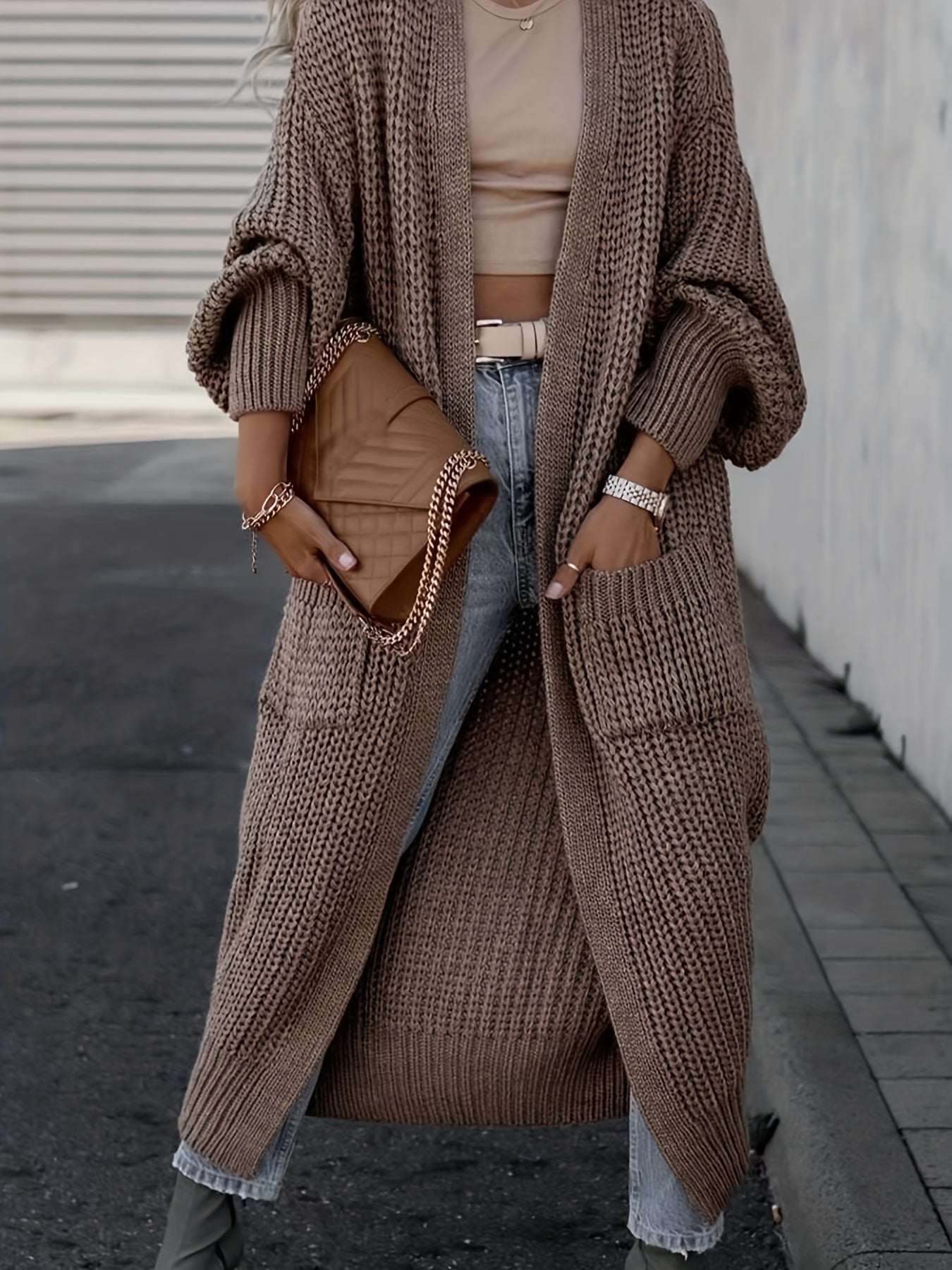 Anna - Casual Knitwear Cardigan met Praktische Zakken