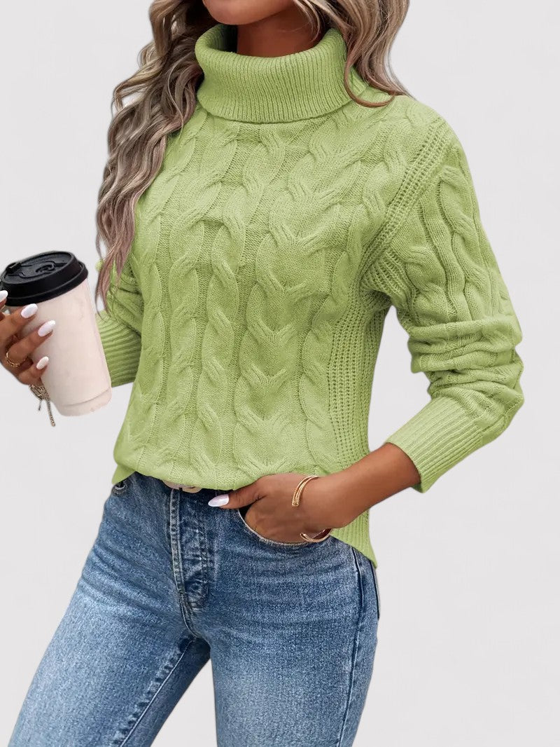Claire Luxe Cable Knit Turtleneck