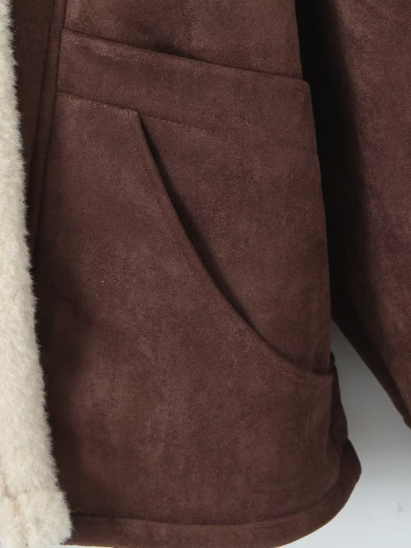 Fenna Comfortabele Shearling Jas met Warme Voering