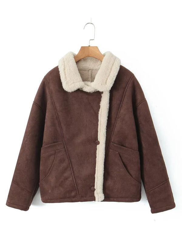 Fenna Comfortabele Shearling Jas met Warme Voering
