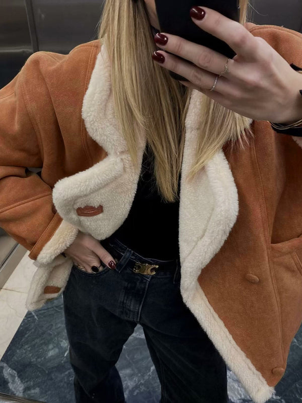 Fenna Comfortabele Shearling Jas met Warme Voering