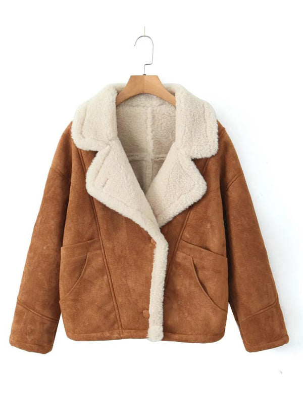 Fenna Comfortabele Shearling Jas met Warme Voering