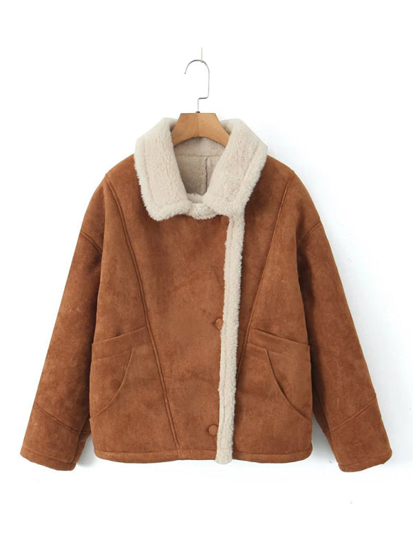 Fenna Comfortabele Shearling Jas met Warme Voering