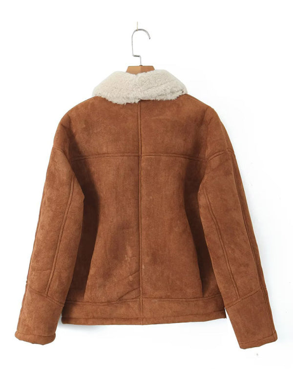 Fenna Comfortabele Shearling Jas met Warme Voering