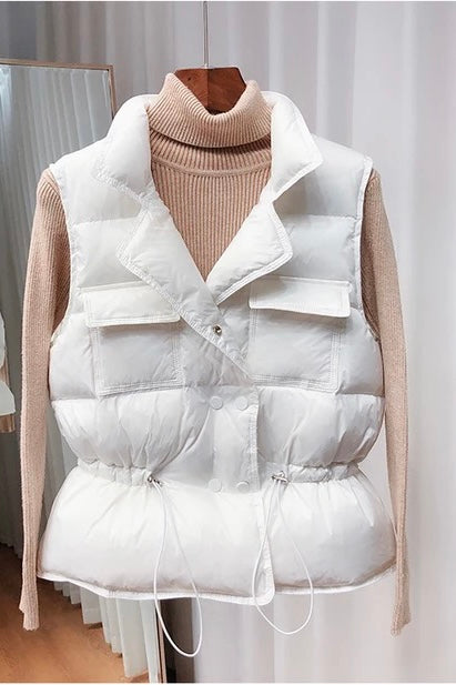 Sylvia Luxe Overcoat with High-Quality Fabric and Button and Drawstring Details