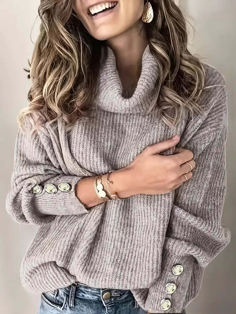 Elise - Casual Cotton Turtleneck - Comfortable and Timeless Design