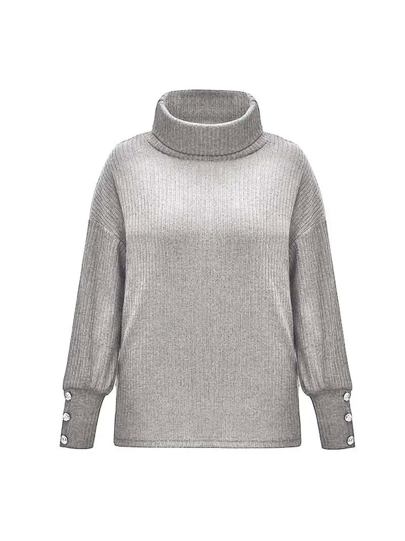 Elise - Casual Cotton Turtleneck - Comfortable and Timeless Design