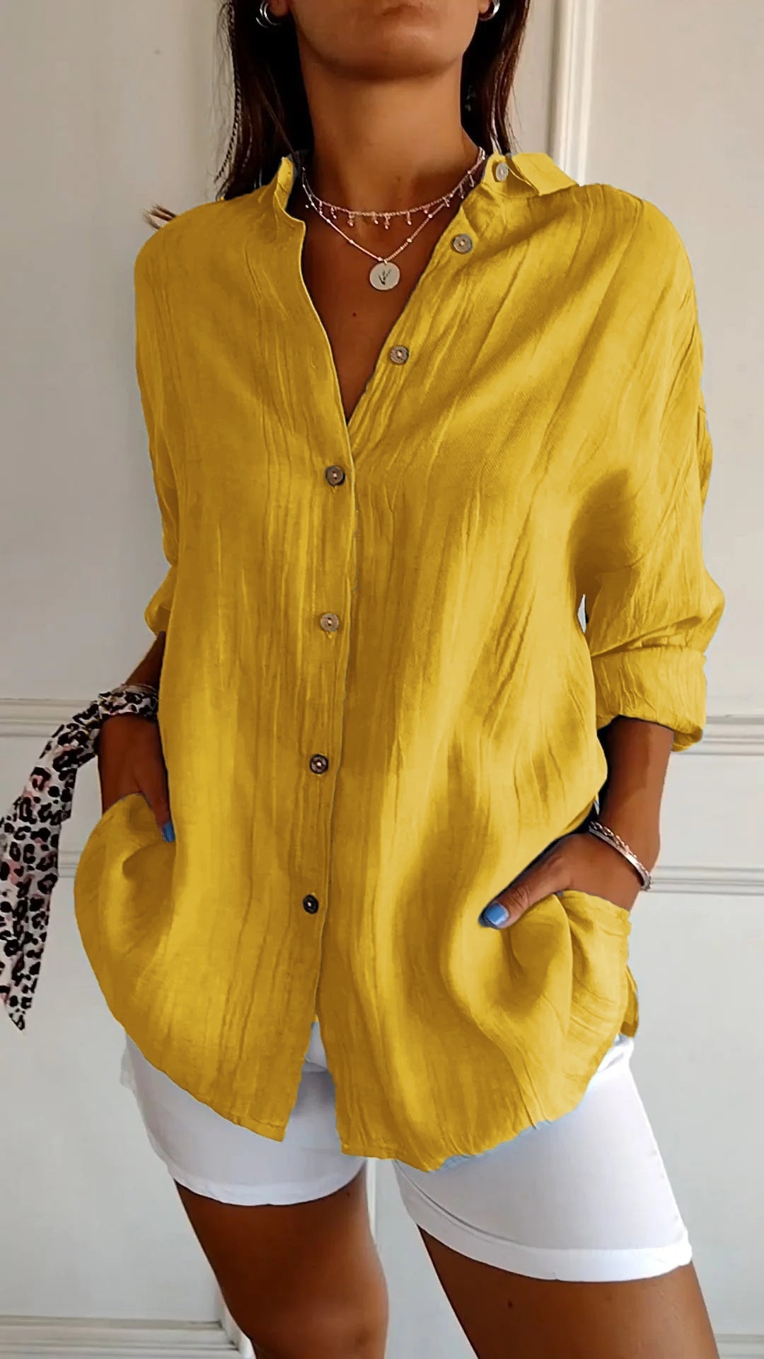 Isabelle Luxe Plissé Blouse – Elegant & Verfijnd