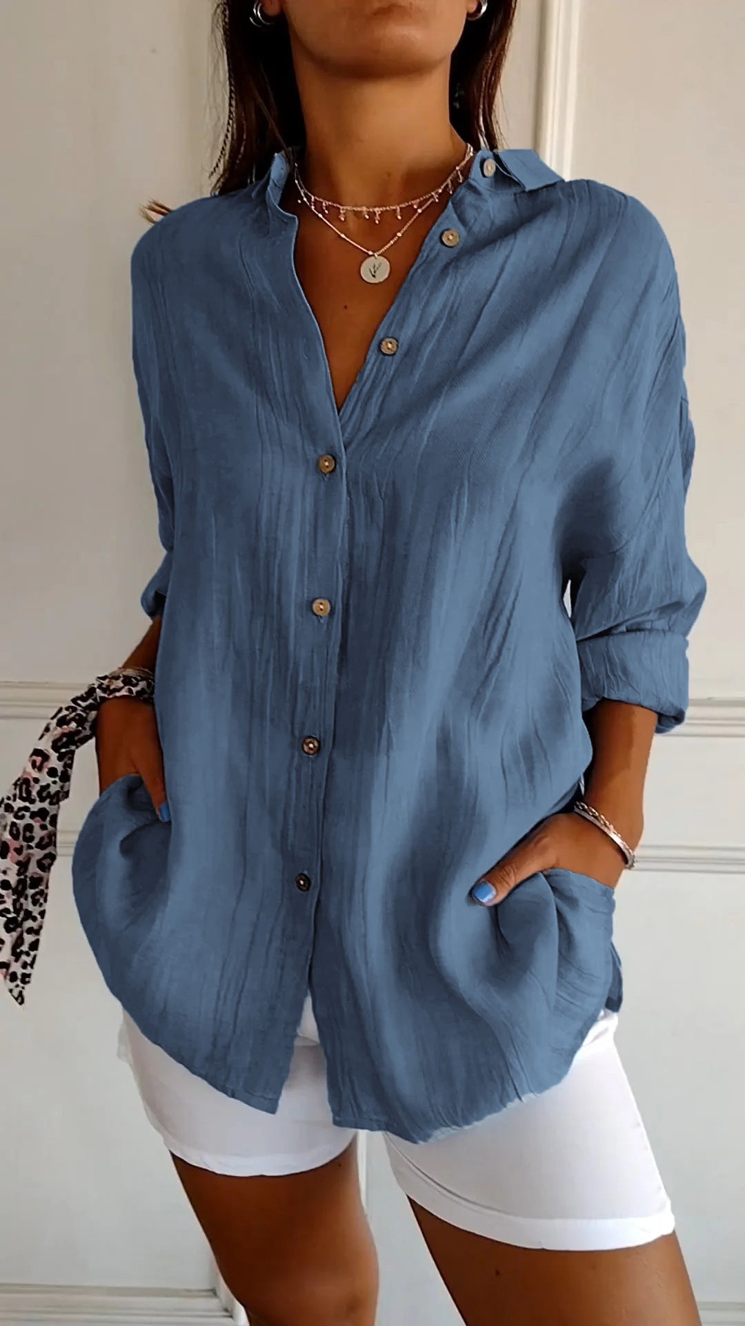 Isabelle Luxe Plissé Blouse – Elegant & Verfijnd