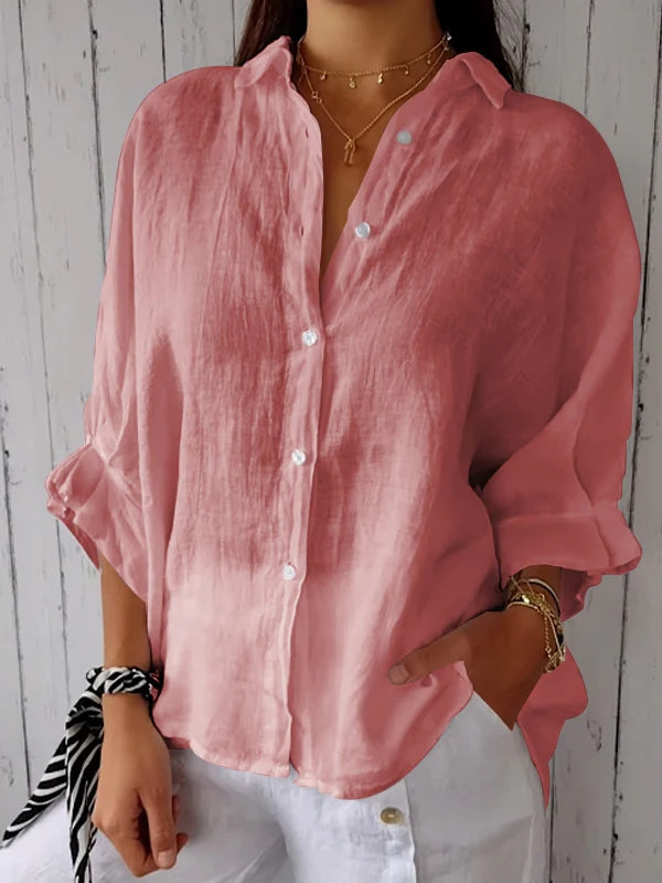 Madison – Zachte Elegante Button-Down Blouse voor Elke Gelegenheid