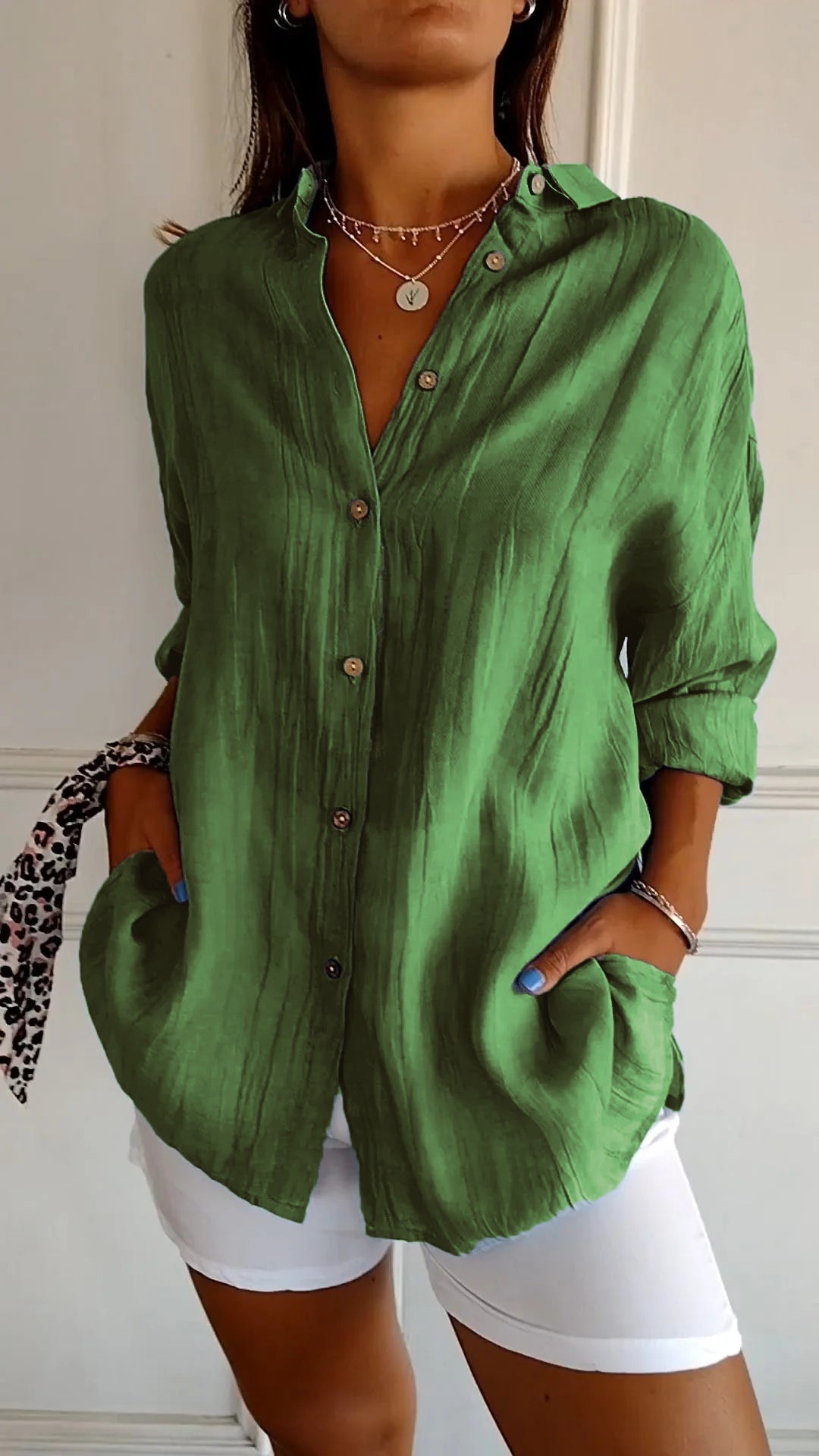Isabelle Luxe Plissé Blouse – Elegant & Verfijnd