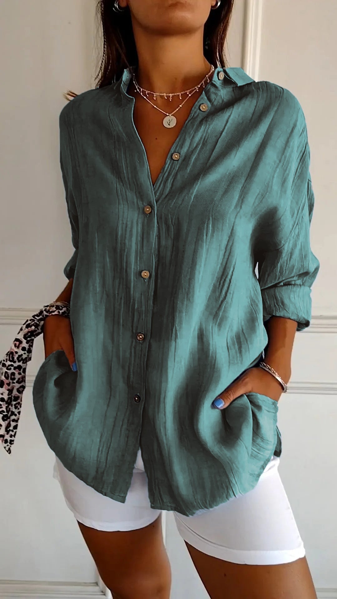 Isabelle Luxe Plissé Blouse – Elegant & Verfijnd