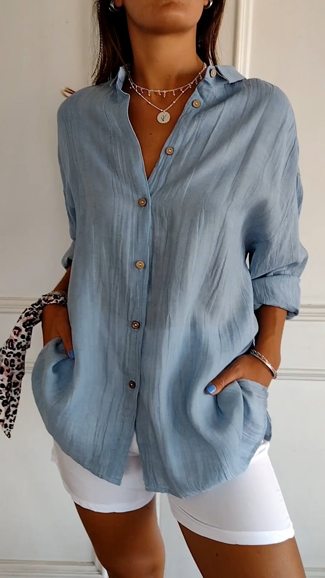Isabelle Luxe Plissé Blouse – Elegant & Verfijnd