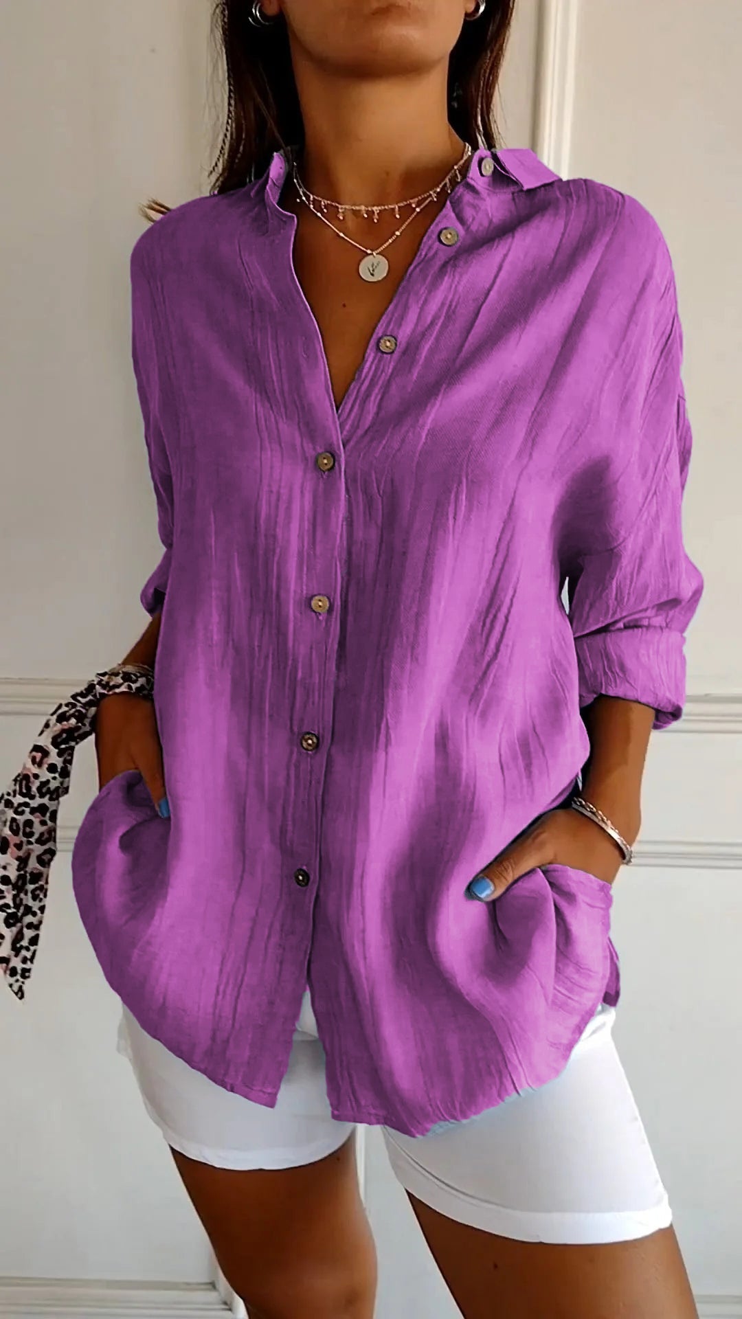 Isabelle Luxe Plissé Blouse – Elegant & Verfijnd