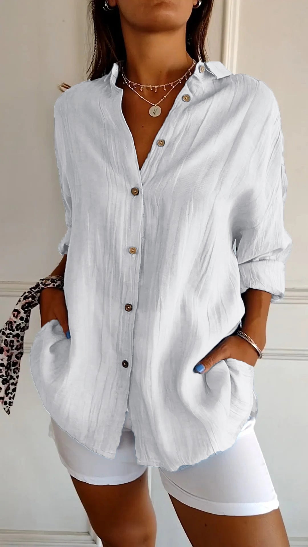 Isabelle Luxe Plissé Blouse – Elegant & Verfijnd