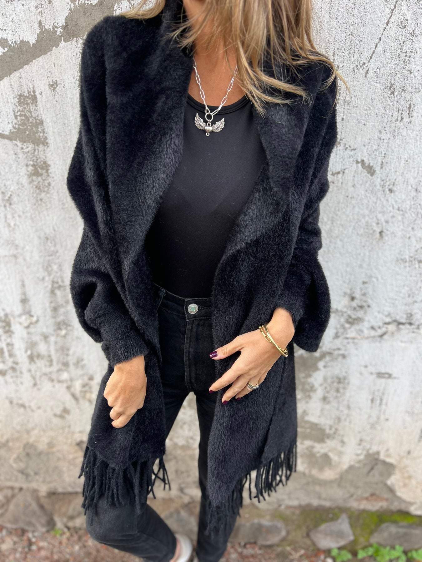 Zara Luxe gebreid vest met verfijnde details