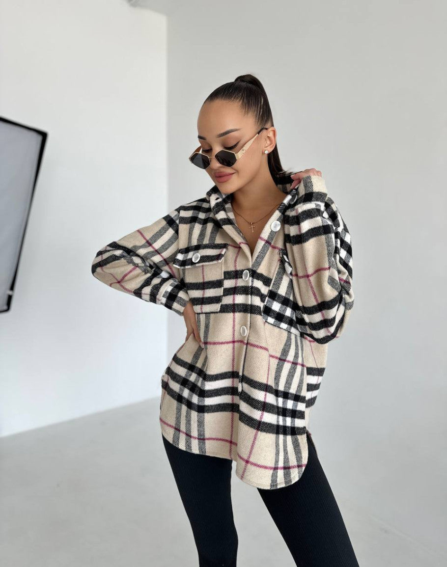 Elisay Luxe Ladies Karo-Jacket - Stylish and Comfortable for Autumn
