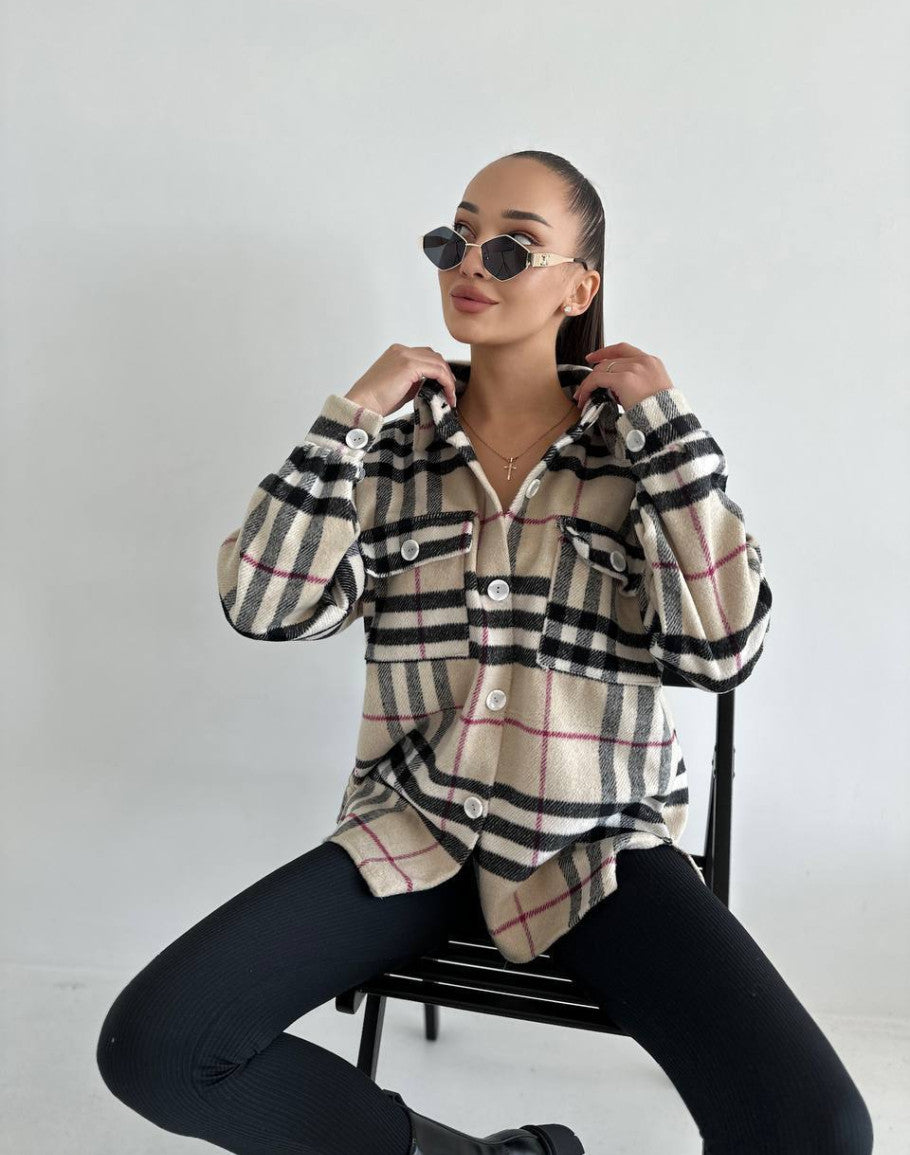 Elisay Luxe Ladies Karo-Jacket - Stylish and Comfortable for Autumn