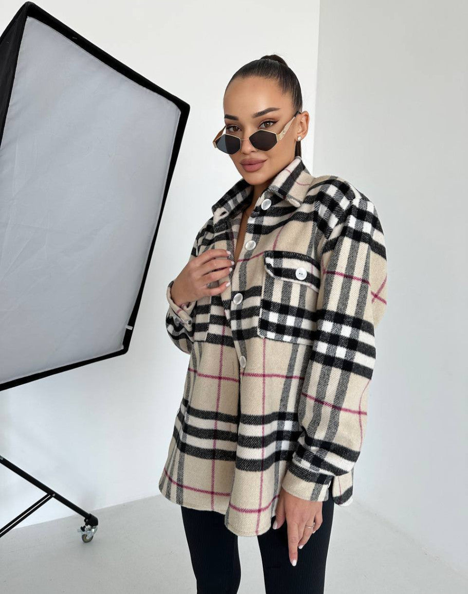 Elisay Luxe Ladies Karo-Jacket - Stylish and Comfortable for Autumn