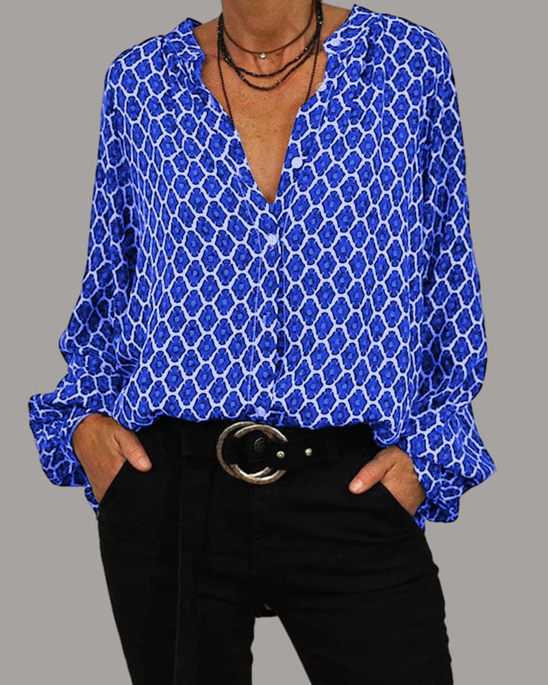 Camille | Stijlvolle Blouse met V-Hals