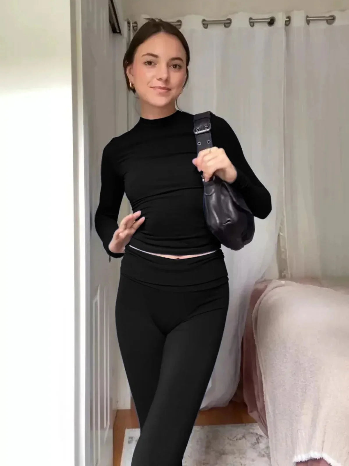 Sienna Elegante Flared Broek en Slim-Fit Top Set