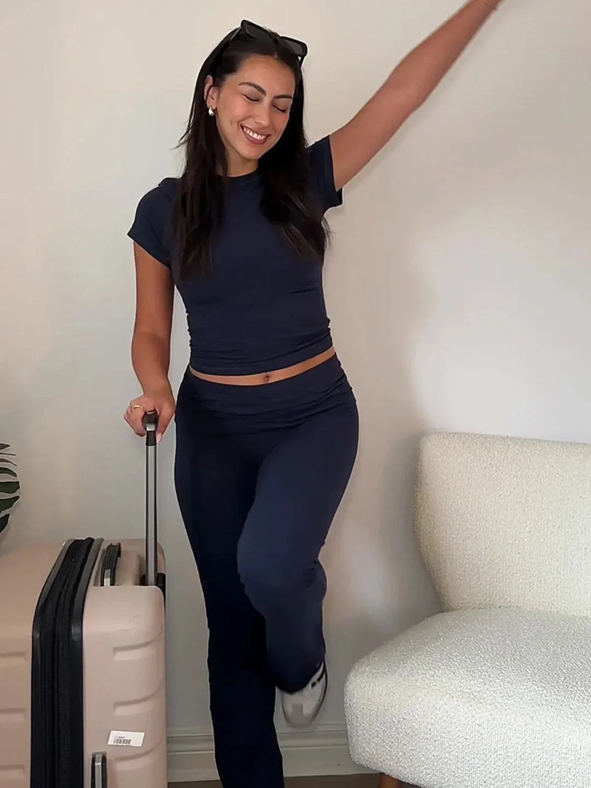 Sienna Elegante Flared Broek en Slim-Fit Top Set