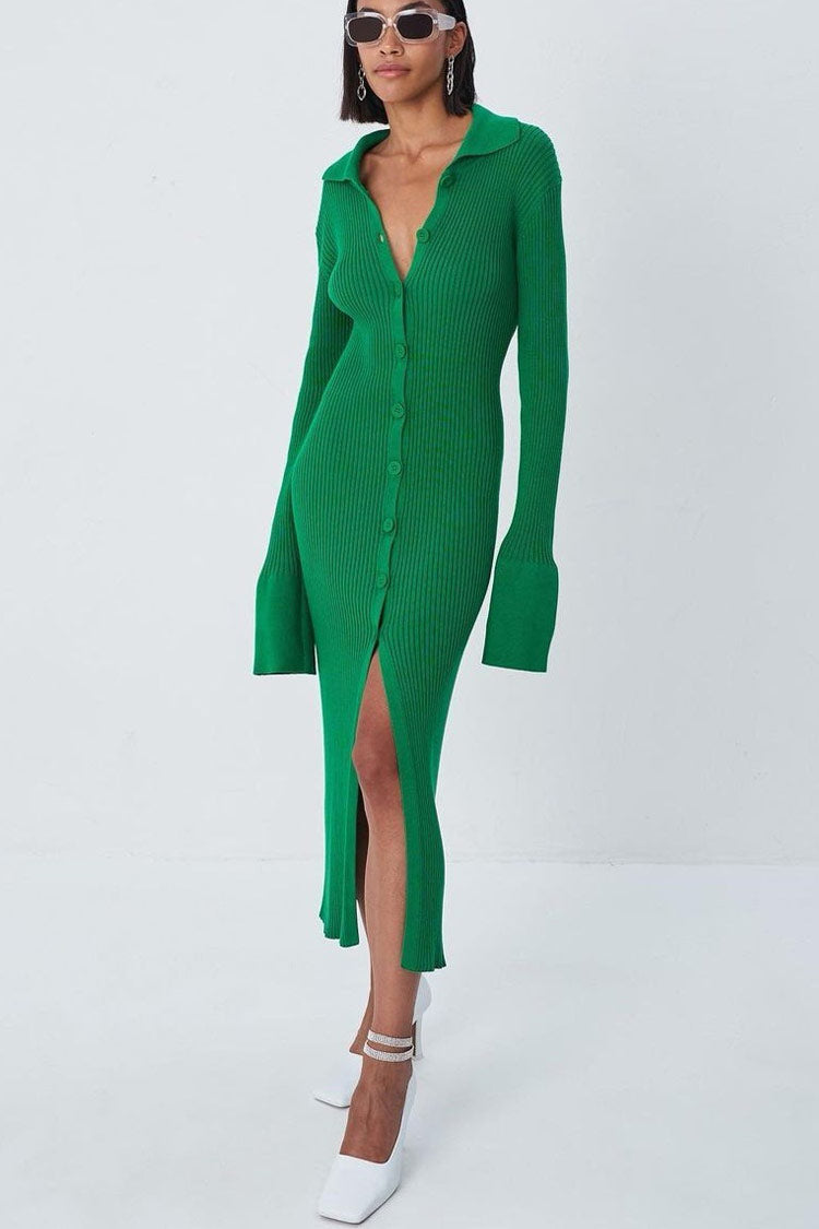 Emilia Gebreide Winter Maxi Jurk
