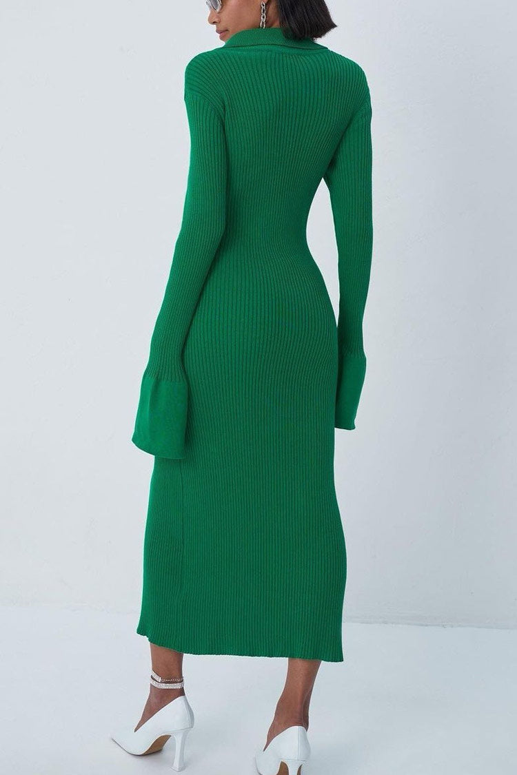 Emilia Gebreide Winter Maxi Jurk