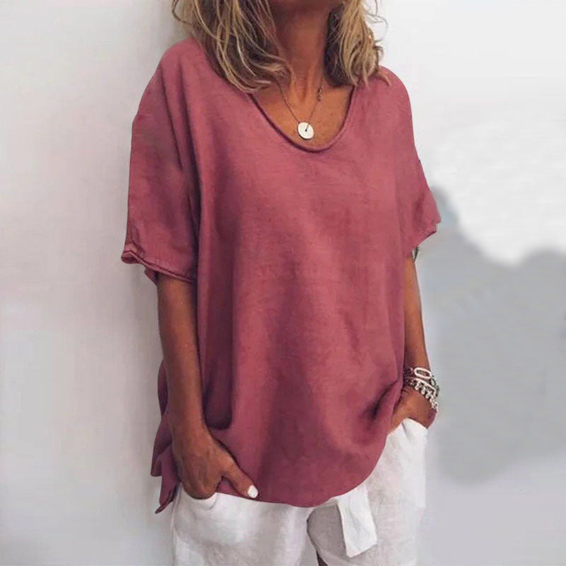 Erika Comfortabele Zomer Top met Relaxed Fit – Voor Stijlvolle Lichtheid