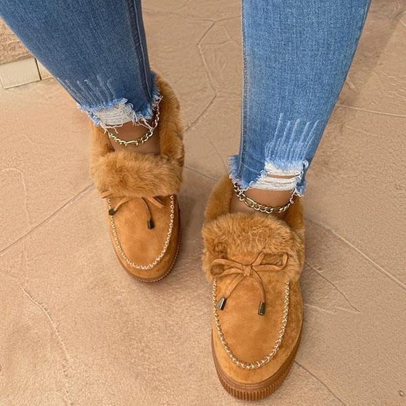 Eline Comfortabele Winterinstappers met Luxe Bontvoering
