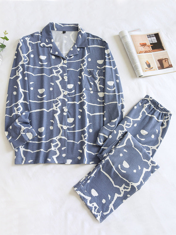 Lena Comfortabele Katoenen Pyjama Set voor Koppels