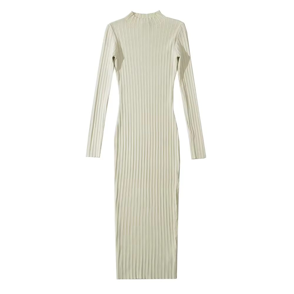 Sophie - Elegante Ribgebreide Midi Jurk