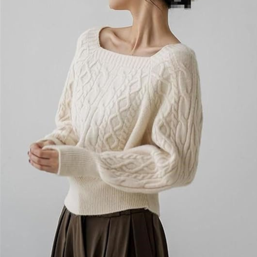 Naomi - Trendy Gebreide Trui met Puff Mouwen